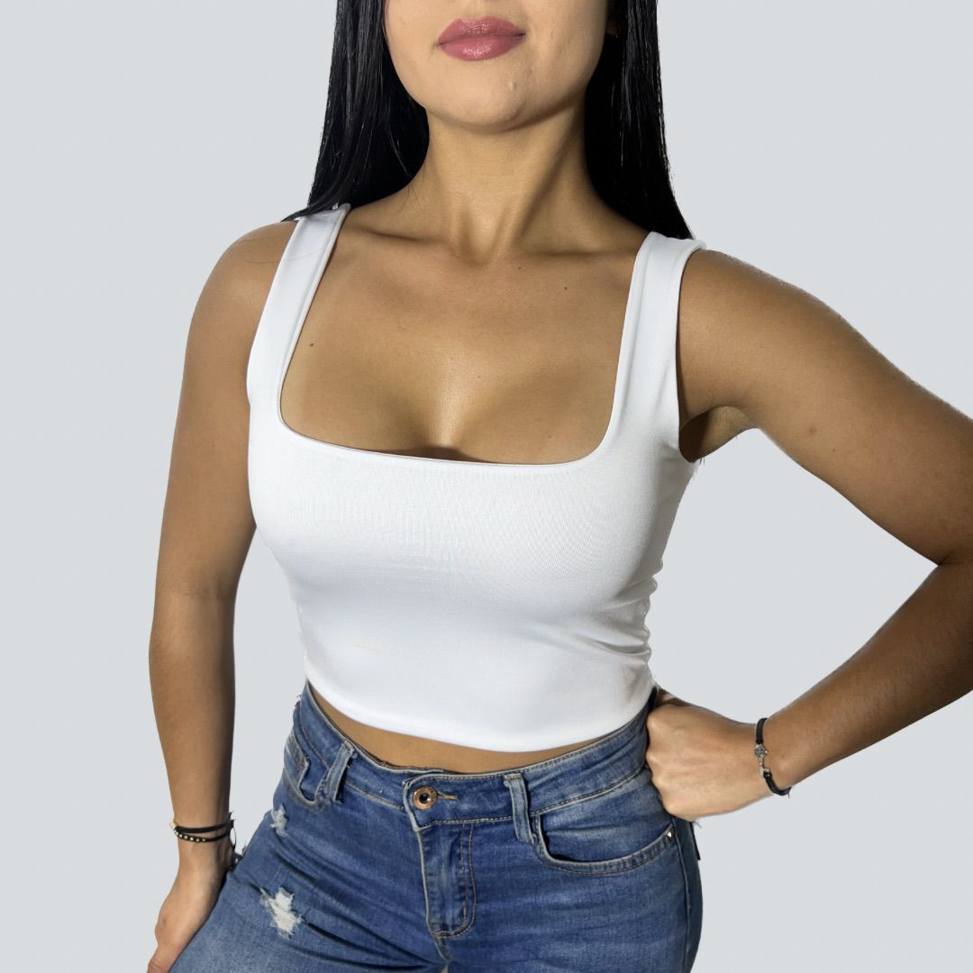 Crop Top Basico Sin Mangas