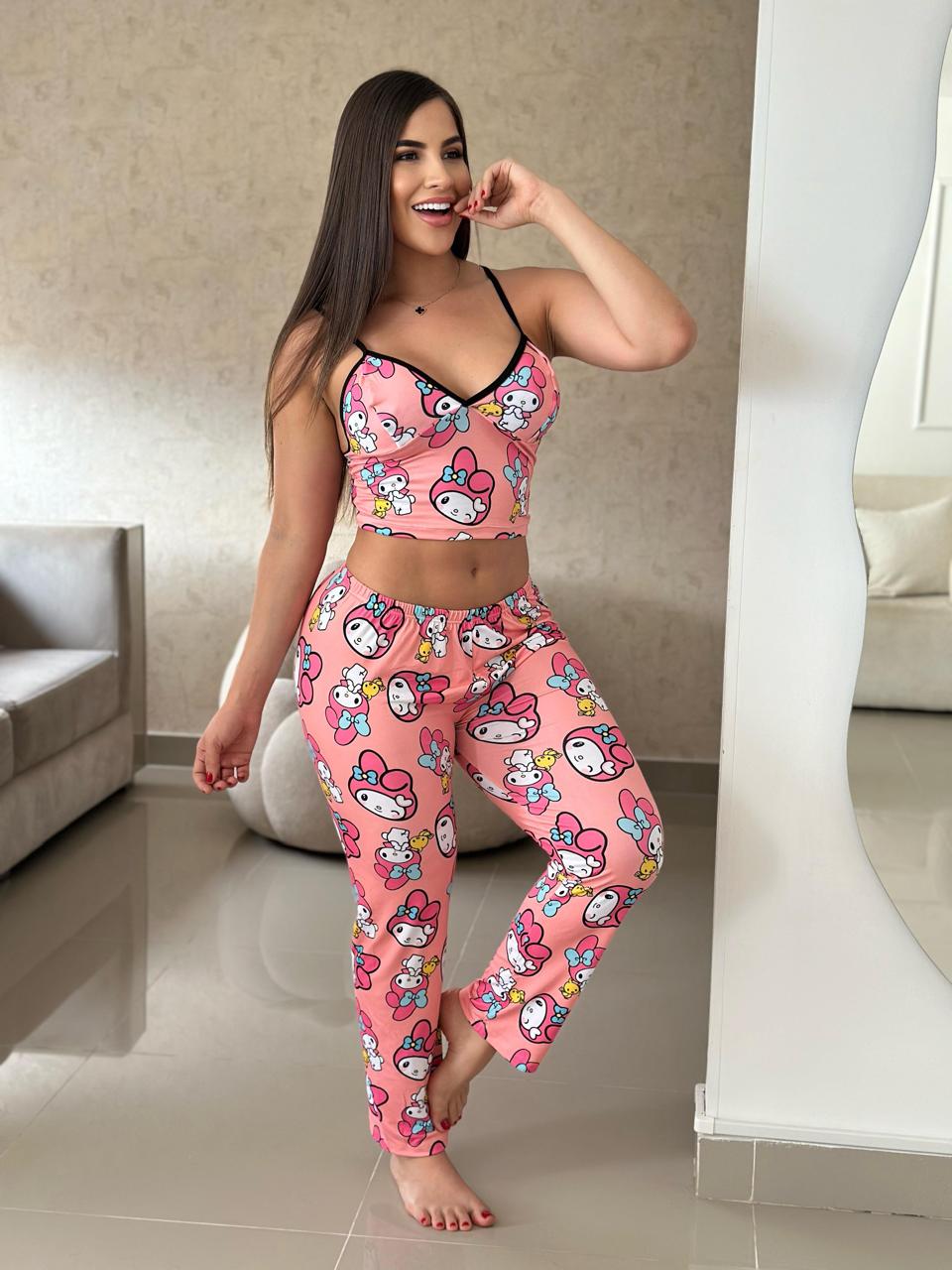 Pijama para mujer pantalon + copa